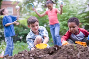 Children playing outside